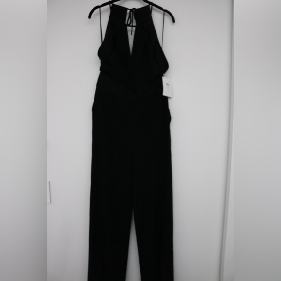 NWT- Black Diane Von Furstenberg Ireland wide-leg jumpsuit in black- size 4 - Picture 8 of 14